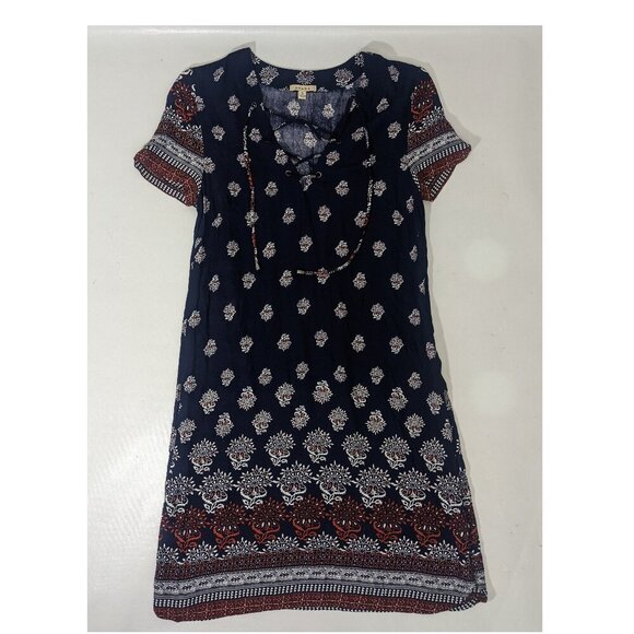 Anama Dresses & Skirts - USED - Size S Womens ANAMA Short Sleeve Dress Viscose Navy